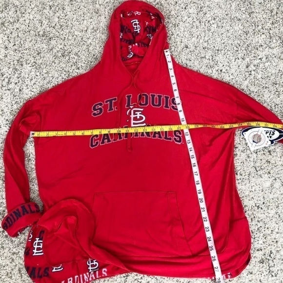 🆕 St. Louis Cardinals long sleeve stretchy hooded t… - Picture 6 of 9